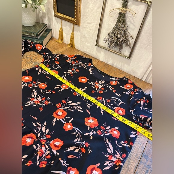 💙 GIBSON Floral Blouse L – Navy/Red - Picture 6 of 7